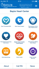 Image of Baylor Heart Center iPhone app